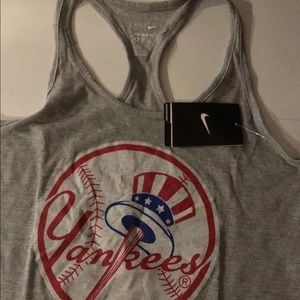 Nike New York Yankees TBlend Tank Top Grey Med